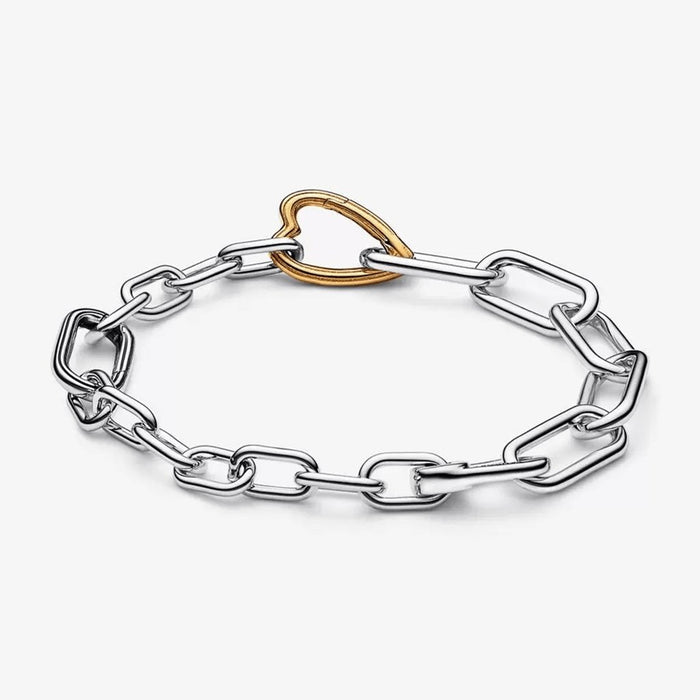 PANDORA : Pandora ME Two-tone Heart Link Chain Bracelet -