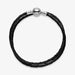 PANDORA : Pandora Moments Double Black Leather Bracelet -