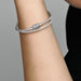 PANDORA : Pandora Moments Double Wrap Barrel Clasp Snake Chain Bracelet -