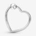 PANDORA : Pandora Moments Heart Charm Holder in Sterling Silver -