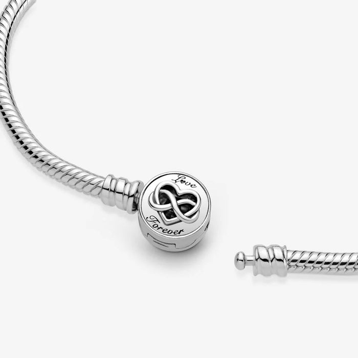 PANDORA : Pandora Moments Sparkling Heart Clasp Snake Chain Bracelet -  Annies Hallmark and Gretchens Hallmark $95.00