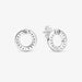 PANDORA : Pavé & Logo Circle Reversible Stud Earrings -