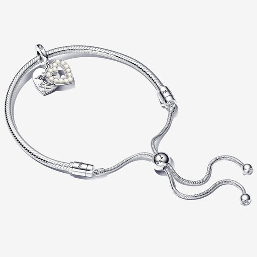 PANDORA : Pearlescent White Heart Bracelet Gift Set - PANDORA : Pearlescent White Heart Bracelet Gift Set
