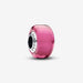 PANDORA : Pink Mini Murano Glass Charm in Sterling Silver - PANDORA : Pink Mini Murano Glass Charm in Sterling Silver