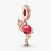 PANDORA : Pink Murano Glass Flamingo Dangle Charm -