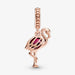 PANDORA : Pink Murano Glass Flamingo Dangle Charm -