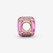 PANDORA : Pink Oval Cabochon Charm -
