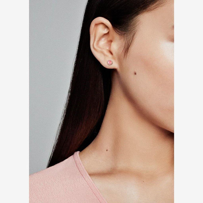 PANDORA : Pink Sparkling Crown Stud Earrings - Annies Hallmark and