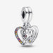 PANDORA : Puzzle Piece Hearts Splittable Friendship Dangle Charm -