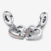 PANDORA : Puzzle Piece Hearts Splittable Friendship Dangle Charm -