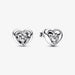 PANDORA : Radiant Heart & Floating Stone Stud Earrings -