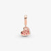 PANDORA : Red Pavé Tilted Heart Dangle Charm -