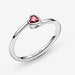 PANDORA : Red Tilted Heart Solitaire Ring -