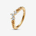 PANDORA : Regal Swirl Tiara Ring - Gold Plated -