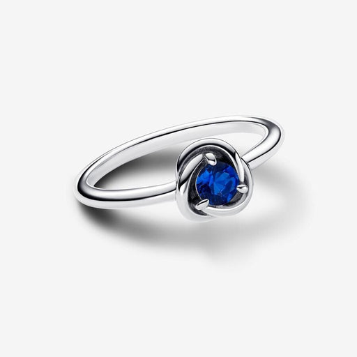 PANDORA : September Princess Blue Eternity Circle Ring - PANDORA : September Princess Blue Eternity Circle Ring
