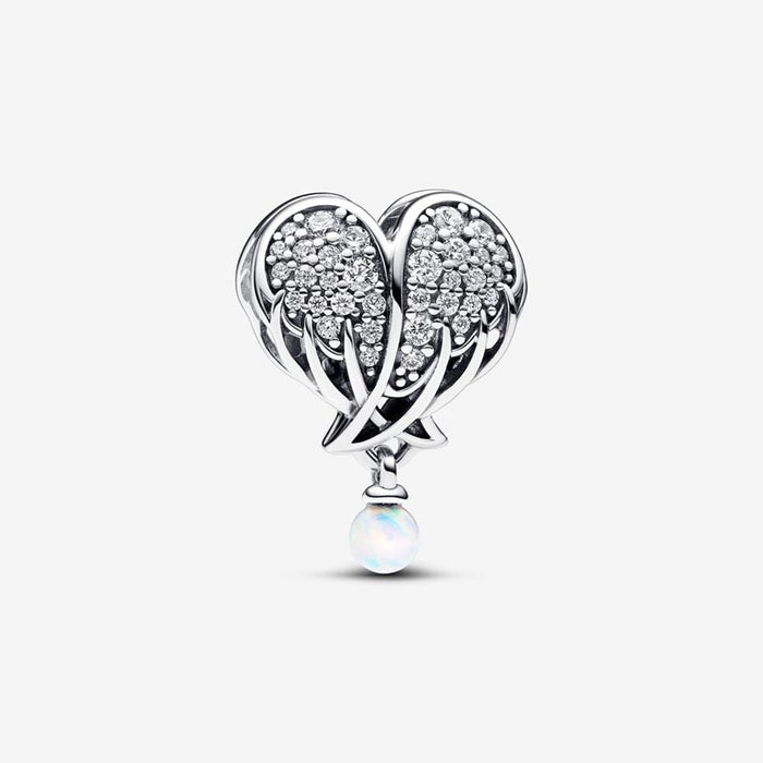 PANDORA : Sparkling Angel Wings & Heart Charm - PANDORA : Sparkling Angel Wings & Heart Charm