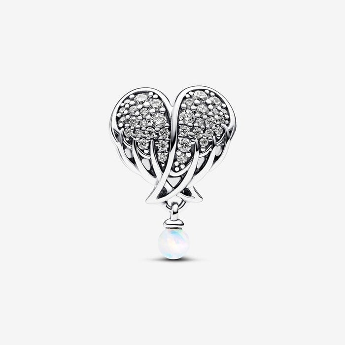 PANDORA : Sparkling Angel Wings & Heart Charm - PANDORA : Sparkling Angel Wings & Heart Charm