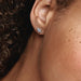 PANDORA : Sparkling Asymmetric Stars Stud Earrings -