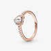 PANDORA : Sparkling Elevated Heart Ring - PANDORA : Sparkling Elevated Heart Ring