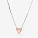 PANDORA : Sparkling Freehand Heart Necklace - 17.7" -
