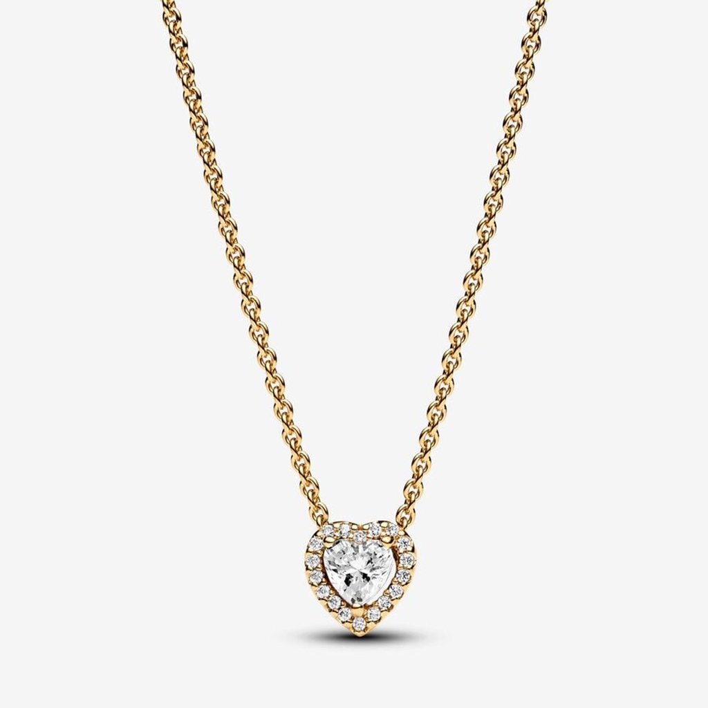 PANDORA : Sparkling Heart Collier Necklace - Gold - Annies
