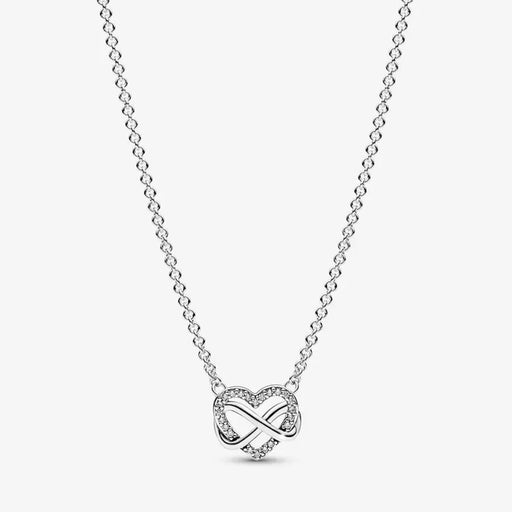 PANDORA : Sparkling Infinity Heart Collier Necklace -