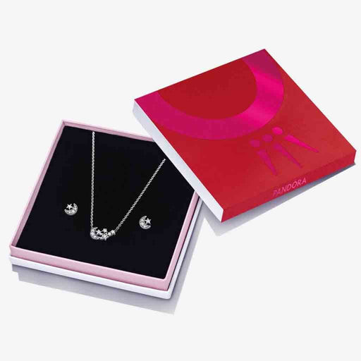 PANDORA : Sparkling Moon & Star Jewelry Gift Set - PANDORA : Sparkling Moon & Star Jewelry Gift Set