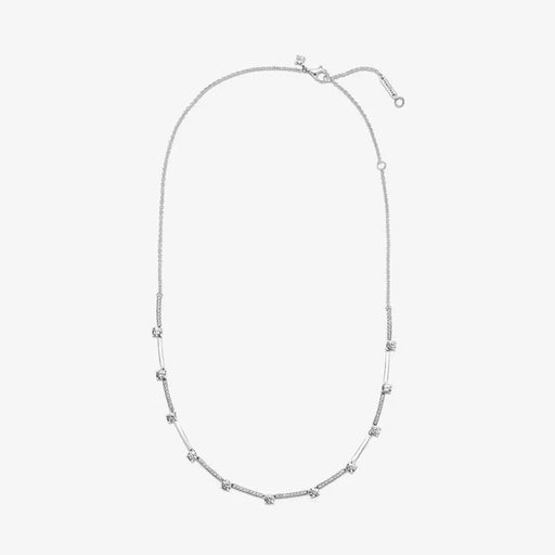 PANDORA : Sparkling Pavé Collier Bars Necklace (17.7") -