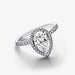 PANDORA : Sparkling Pear Halo Ring - PANDORA : Sparkling Pear Halo Ring