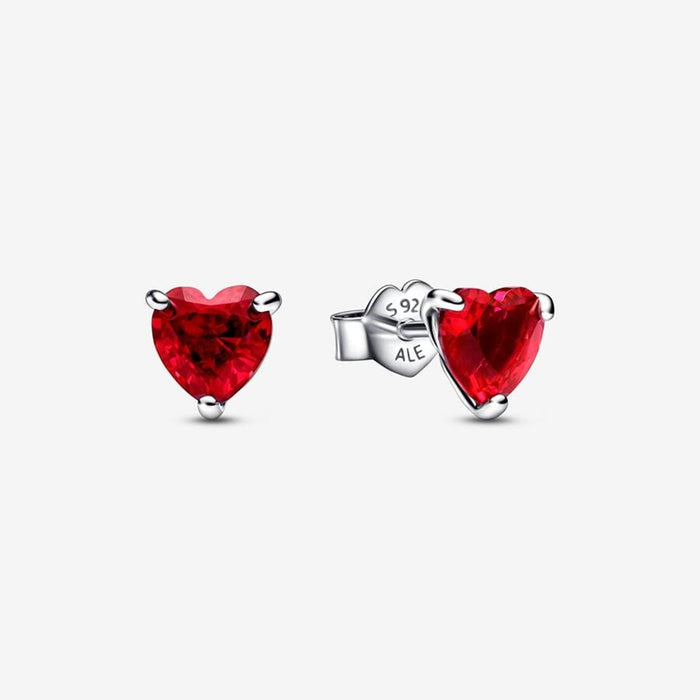 PANDORA : Sparkling Red Heart Jewelry Gift Set - Sterling Silver - PANDORA : Sparkling Red Heart Jewelry Gift Set - Sterling Silver