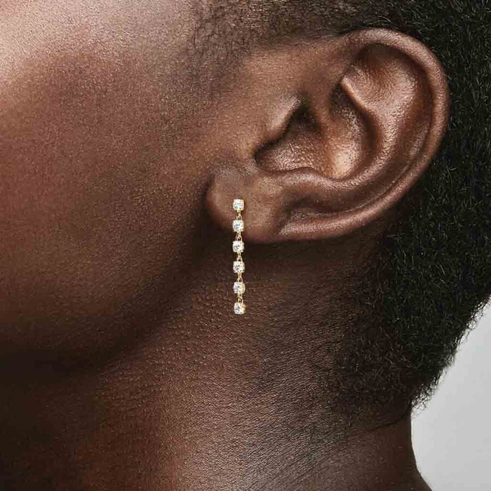 Natural Aquamarine Ear Climber Earrings – Boho Magic Jewelry