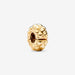 PANDORA : Studded Clip Charm in Gold Plated - PANDORA : Studded Clip Charm in Gold Plated