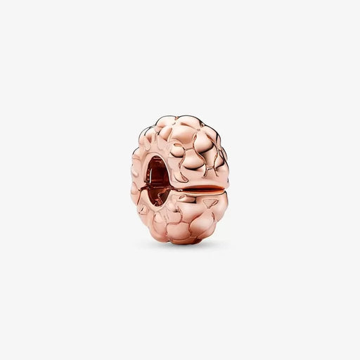 PANDORA : Studded Clip Charm in Rose Gold Plated - PANDORA : Studded Clip Charm in Rose Gold Plated