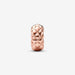 PANDORA : Studded Clip Charm in Rose Gold Plated - PANDORA : Studded Clip Charm in Rose Gold Plated