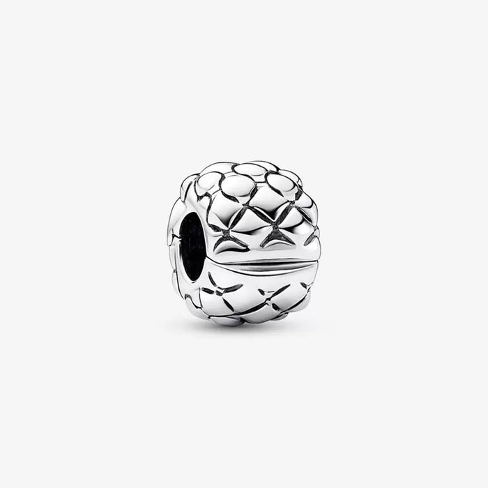 PANDORA : Studded Clip Charm in Sterling Silver - PANDORA : Studded Clip Charm in Sterling Silver