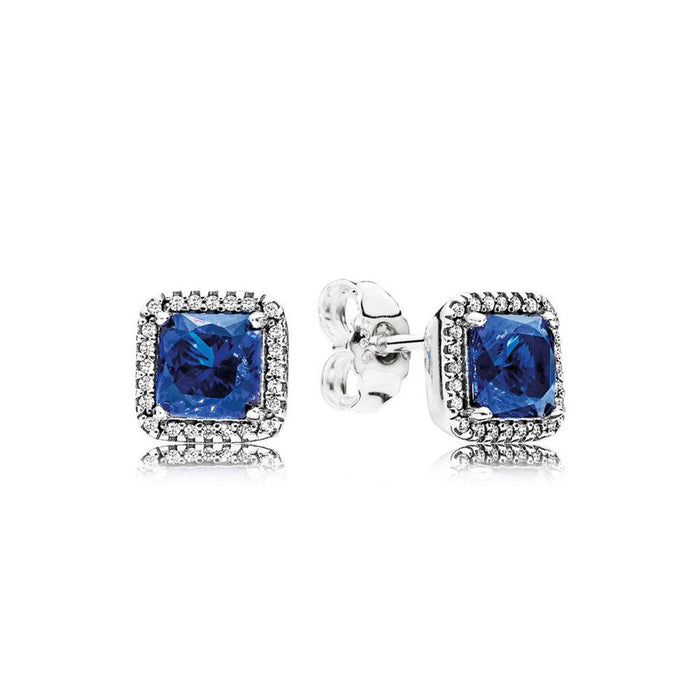 PANDORA : Timeless Elegance True Blue Earrings -