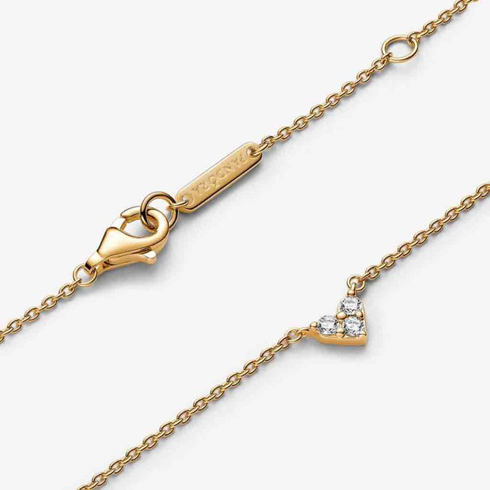 PANDORA : Triple Stone Heart Collier Necklace - PANDORA : Triple Stone Heart Collier Necklace