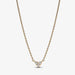 PANDORA : Triple Stone Heart Collier Necklace - PANDORA : Triple Stone Heart Collier Necklace