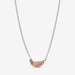 PANDORA : Two-Tone Floating Curved Feather Collier Necklace -