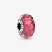 PANDORA : Wavy Fancy Pink Murano Glass Charm -