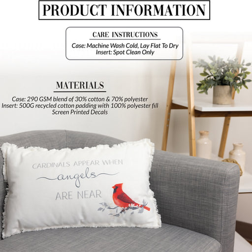 Pavilion Gift : Cardinals Appear - 20" x 12" - Throw Pillow - Pavilion Gift : Cardinals Appear - 20" x 12" - Throw Pillow