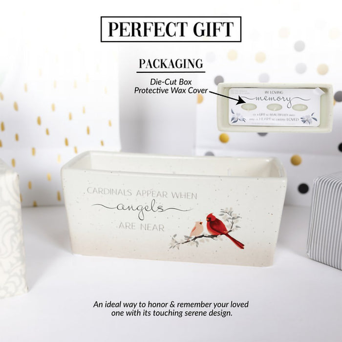 Pavilion Gift Co : Cardinals Appear - 12 oz - 100% Soy Wax Reveal Triple Wick Candle Scent: Tranquility - Pavilion Gift Co : Cardinals Appear - 12 oz - 100% Soy Wax Reveal Triple Wick Candle Scent: Tranquility