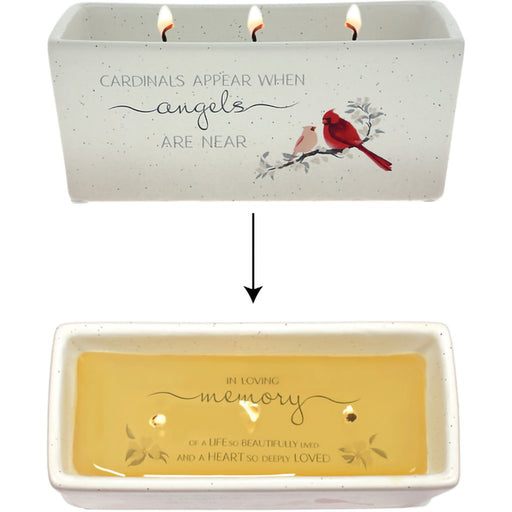 Pavilion Gift Co : Cardinals Appear - 12 oz - 100% Soy Wax Reveal Triple Wick Candle Scent: Tranquility - Pavilion Gift Co : Cardinals Appear - 12 oz - 100% Soy Wax Reveal Triple Wick Candle Scent: Tranquility