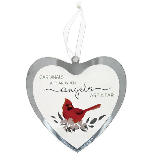 Pavilion Gift Co : Cardinals Appear - 4.75" Mirrored Glass Ornament - Pavilion Gift Co : Cardinals Appear - 4.75" Mirrored Glass Ornament