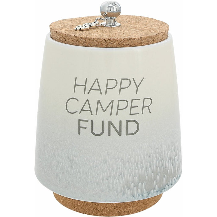 Pavilion Gift Co : Happy Camper - 6.5" Ceramic Savings Bank -