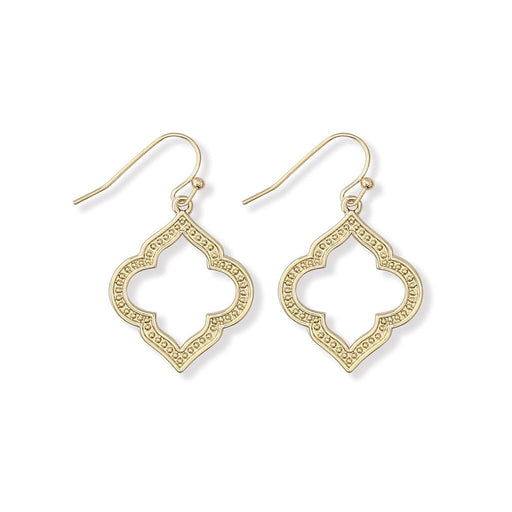 Periwinkle by Barlow : Ornate Open Gold Drops Earrings - Periwinkle by Barlow : Ornate Open Gold Drops Earrings