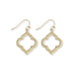 Periwinkle by Barlow : Ornate Open Gold Drops Earrings - Periwinkle by Barlow : Ornate Open Gold Drops Earrings