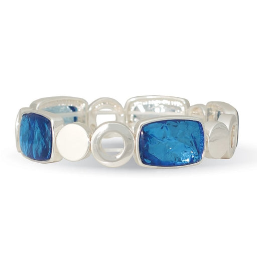 Periwinkle by Barlow : Polished Silver With Rich Blues - Periwinkle by Barlow : Polished Silver With Rich Blues