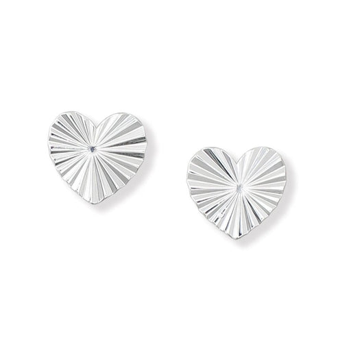 Periwinkle by Barlow : Radial Silver Hearts Earrings - Periwinkle by Barlow : Radial Silver Hearts Earrings