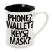 Phone Wallet Keys Mask Coffee Mug -